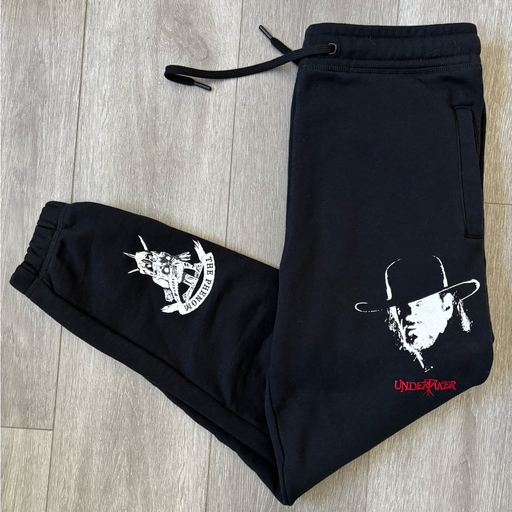 Rare HTF WWE x Shoe Palace Undertaker Sweatpant Black Men Large, Like Medium